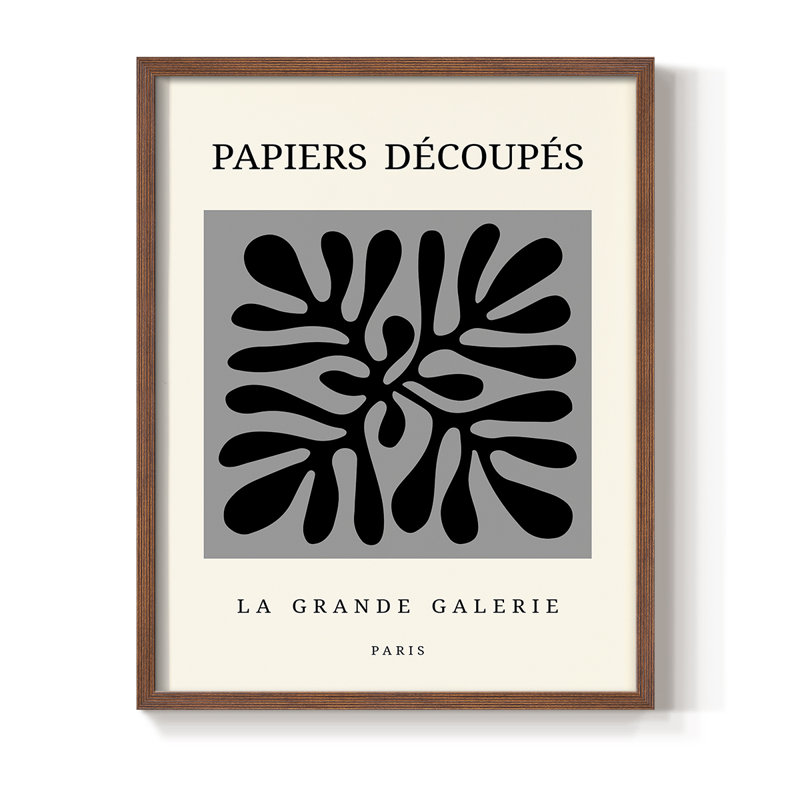 Matisse CCCXCVI Framed Print - Solid Wood, Brown, 28" H x 22" W
