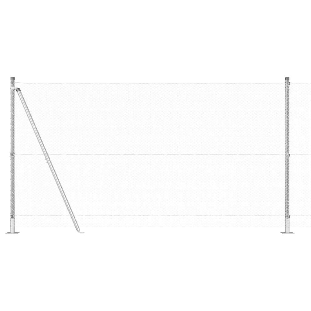 Vidaxl Fence With Posts PVC-Coated Steel