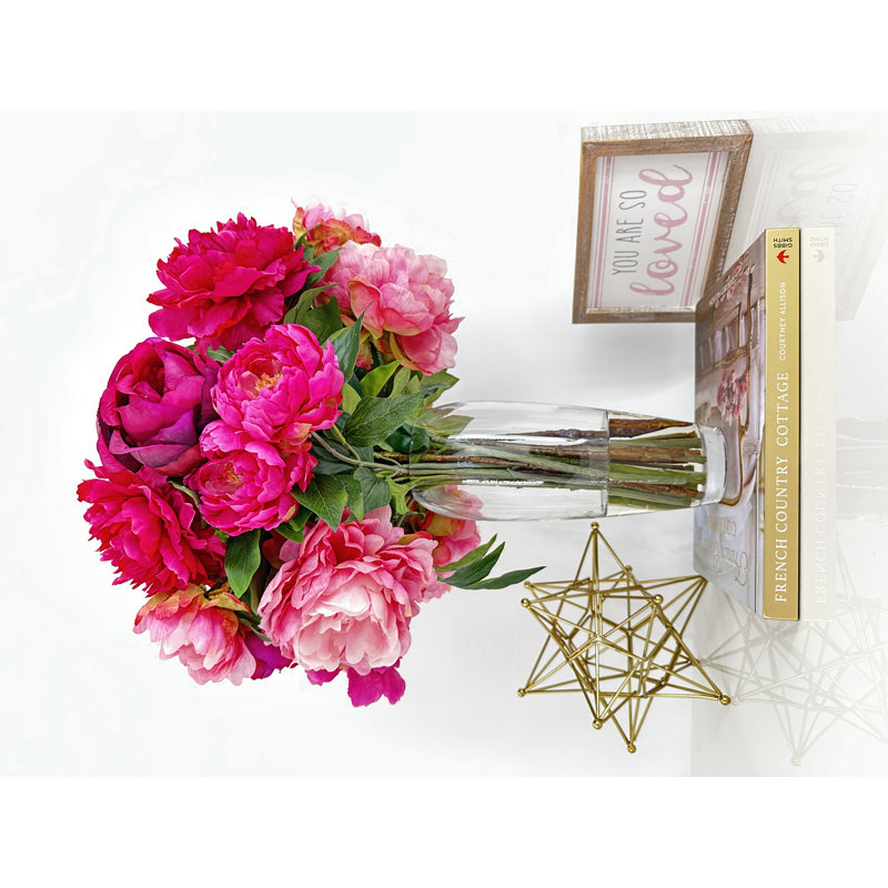 Grande et élégante pivoine rose / magenta
