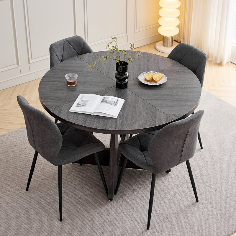 Dining Set, Grey, Black