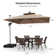 Dermott 10' x 10' Square Cantilever Umbrella (must purchase base separately)