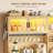 Tierone Baker''s Rack, Coffee Bar Cabinet, Farmhouse Microwave Stand With Wine Rack, Storage Drawer And 8 Hooks, Bakers Racks For Kitchens With Storage-43946945
