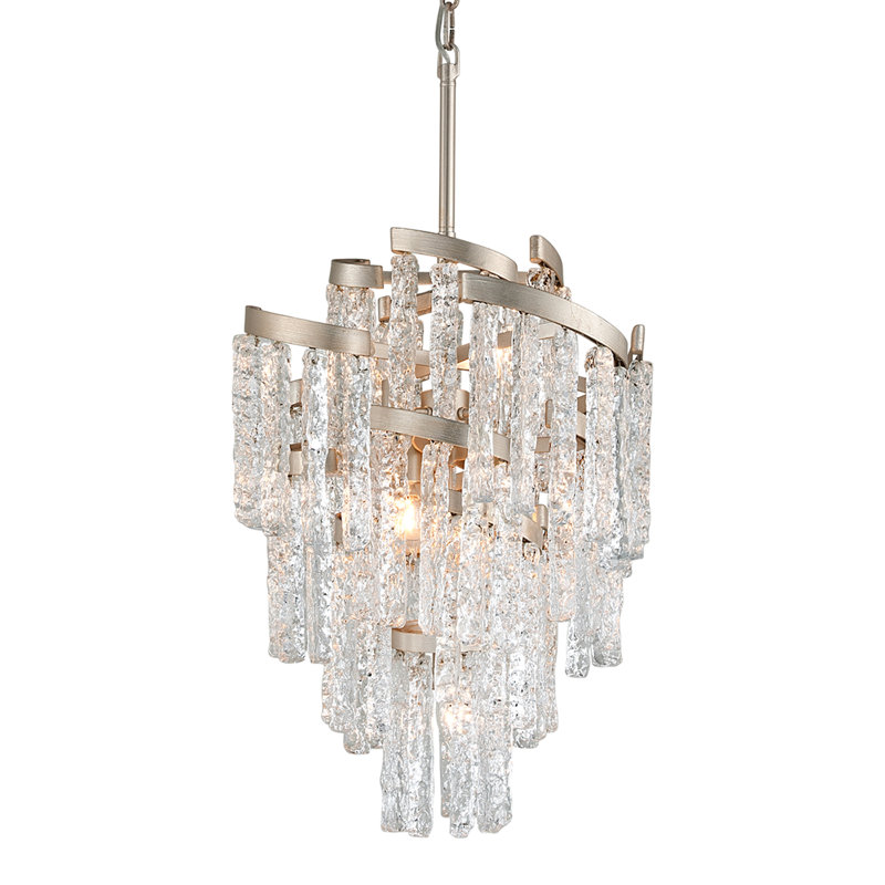 Lustre à niveaux unique et remarquable à 7 lumières Mont Blanc