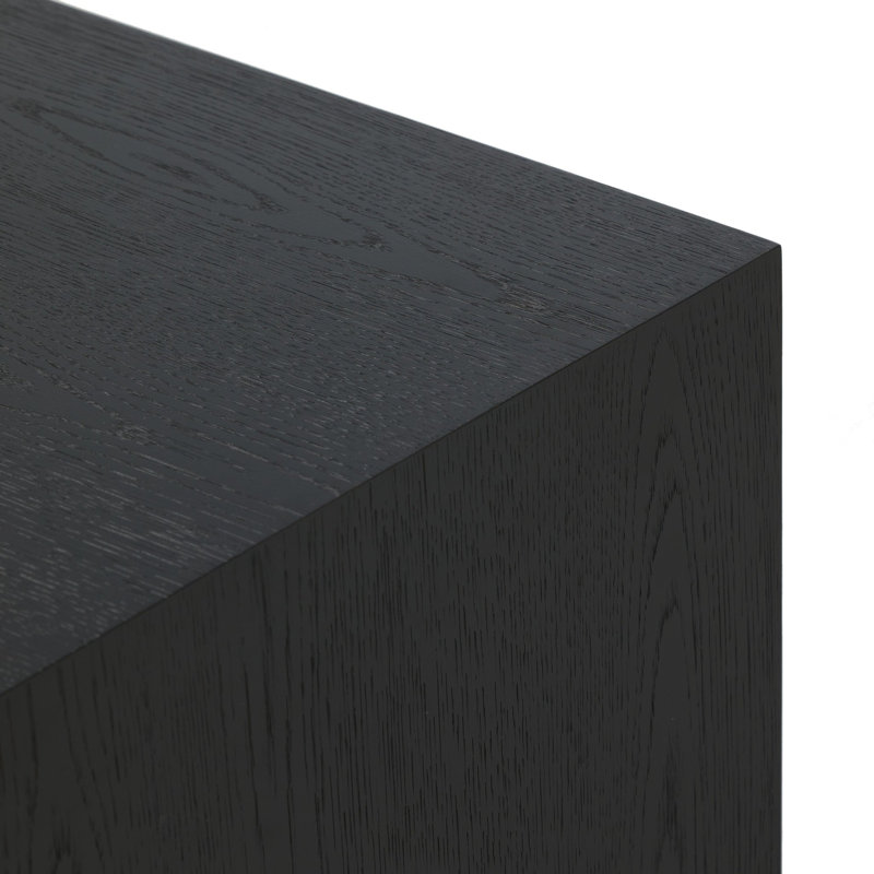 Rosenell Closed Nightstand, Black