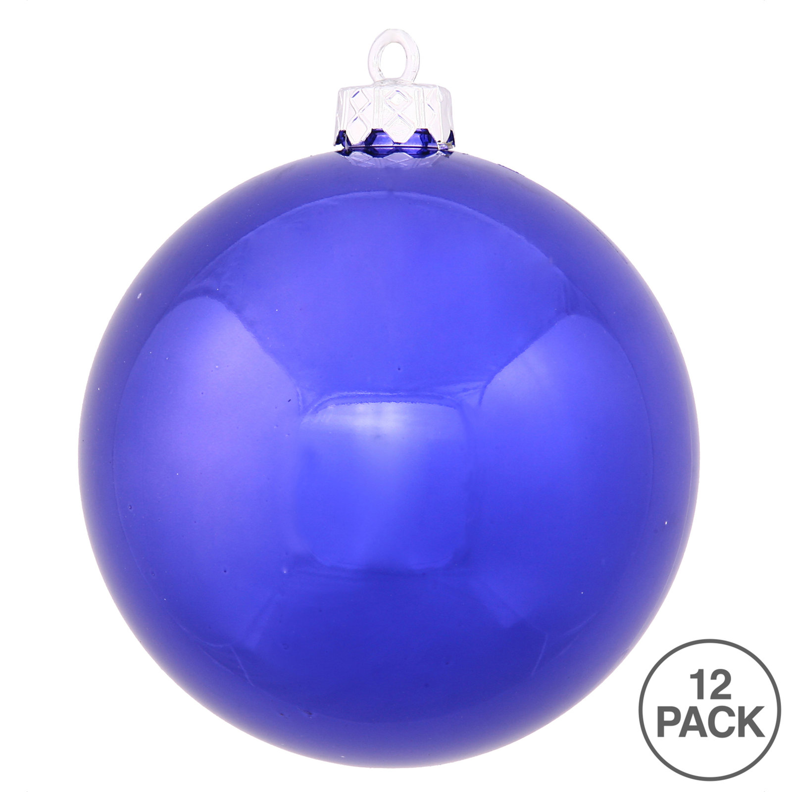 Holiday Décor Ball Ornament, 2.75" H x 2.75" W x 2.75" D, Colbalt