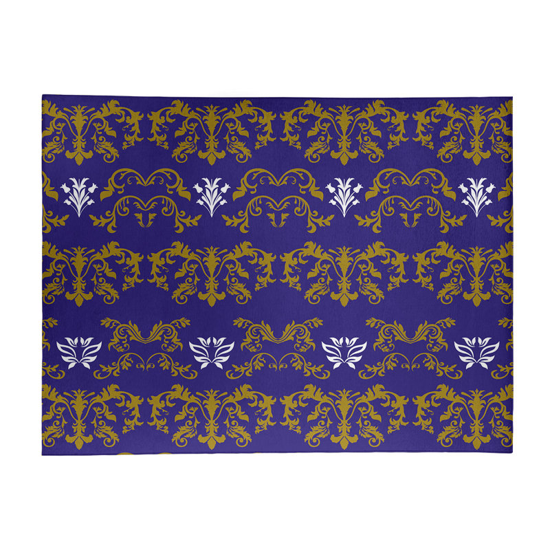 Damask Indoor Rug, Rectangle 8' x 10'