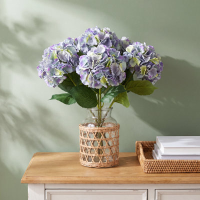 30in. Artificial Hydrangea Flower Stems, Set of 3