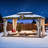 12 Ft. W x 16 Ft. D Aluminum Gazebo, Ultra-Thick Columns and Beams, Metal Canopy with Wood Grain Aluminum Frame