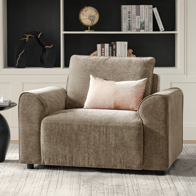  Bernice Modern 48" W Oversized Armchair with Removable Back Cushion