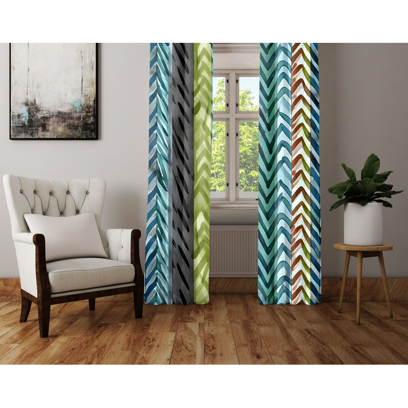 Paire de rideaux semi-transparents en polyester Davohn, L 20 po x L 82 po