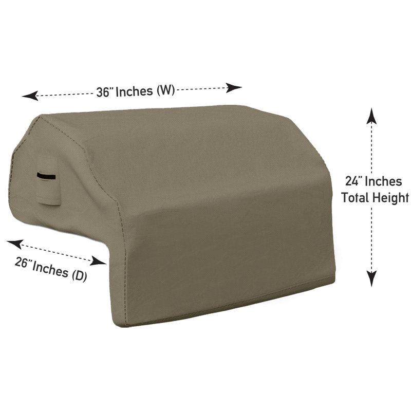 Blue Elephant 66cm D Grill Cover, Beige, 61cm H x 91.4cm W x 66cm D