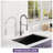 27''x 18" Gunmetal Black Undermount Kitchen Sink with Faucet & Accessories