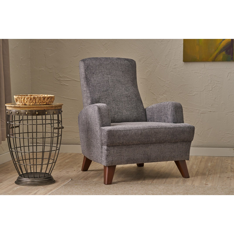 Fauteuil à oreilles, Mélange de polyester gris