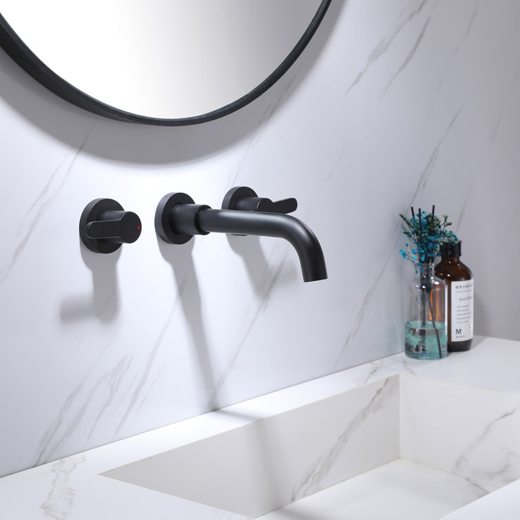 Wall Mounted Optional 2-handle Bathroom Faucet