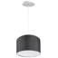 Abat-jour tambour en lin blanc avec diffuseur l 16 po avec cordon noir-140943305-140943311-155984702