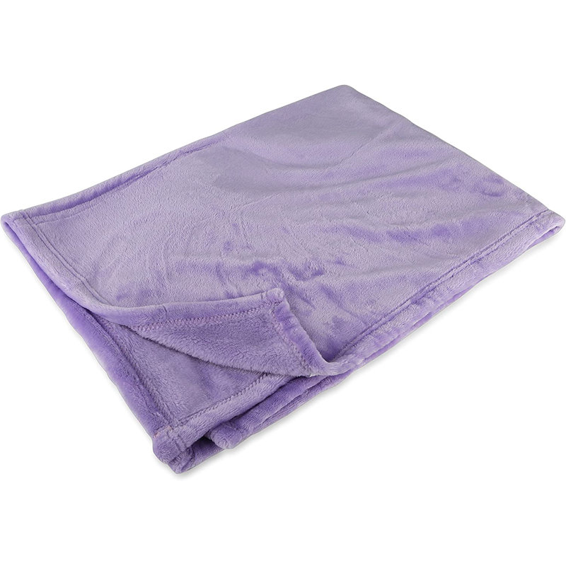  Jeté en polyester de luxe, Mauve, L 50 po x L 60 po