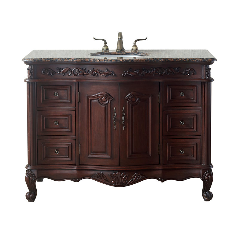 48'' Single Bathroom Vanity with Granite Top