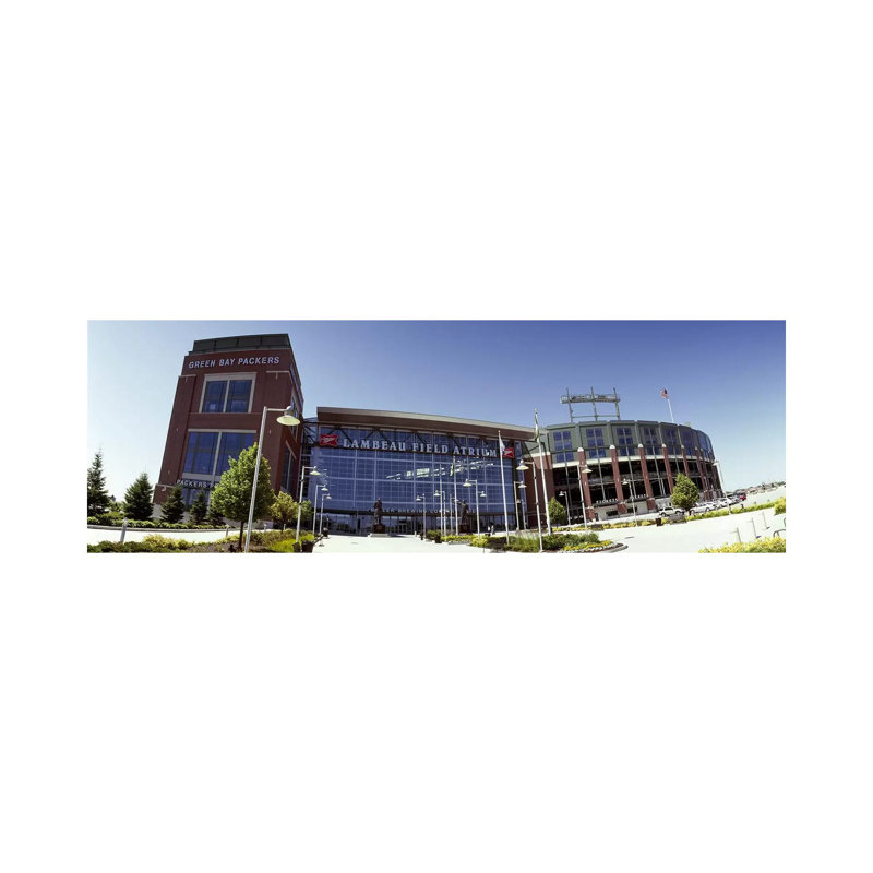 Facade Of A Stadium, Lambeau Field, Green Bay, Wisconsin, USA - Wrapped Canvas Panoramic Print