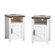 Wood Nightstands with Charging Station End Table Bedside Tables with Barn Door