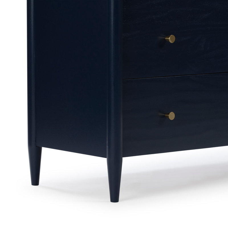 Harbor 6-Drawer Solid Wood Dresser, Blue