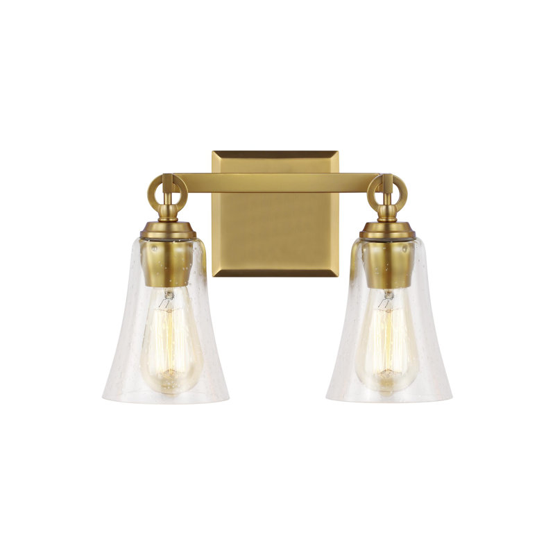 Meuble-lavabo à 2 lumières Amja de, Bronze brillant