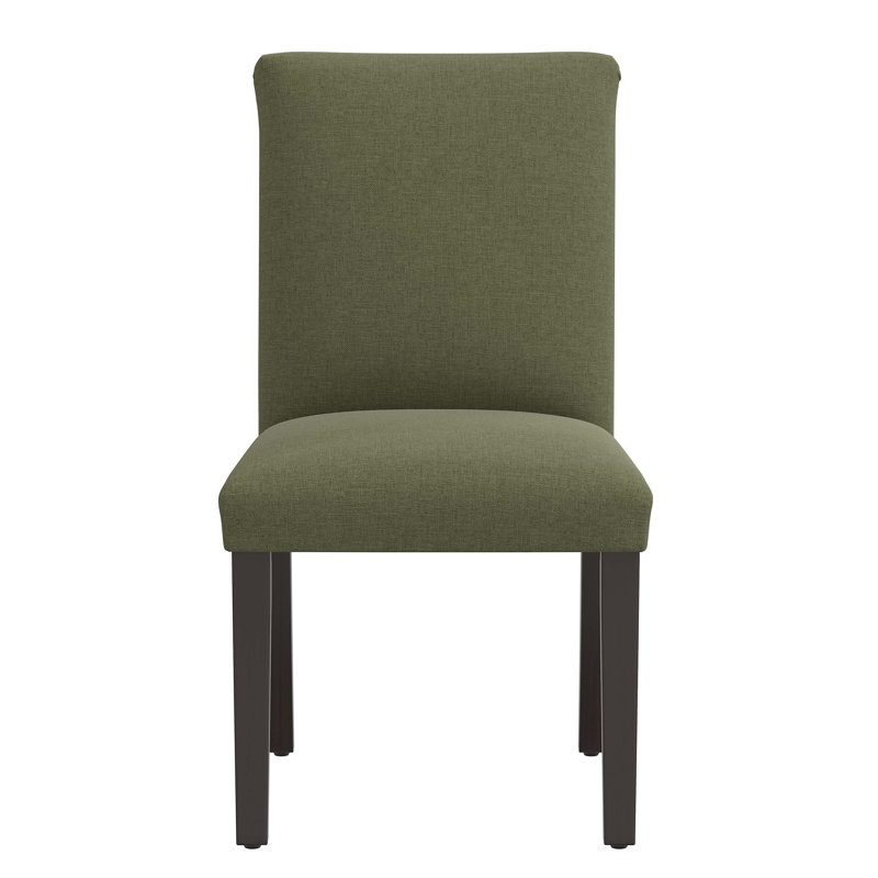20'' H Upholstered Dining Chair, Zuma Laurel Textured Linen, Ancient Stewart Red