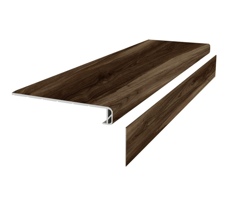 Tapis de luxe en vinyle à l'épreuve de l'eau et des bosses de 51,18 po de largeur x 11,81 po de largeur x 1,57 po d'épaisseur - brume de minuit
