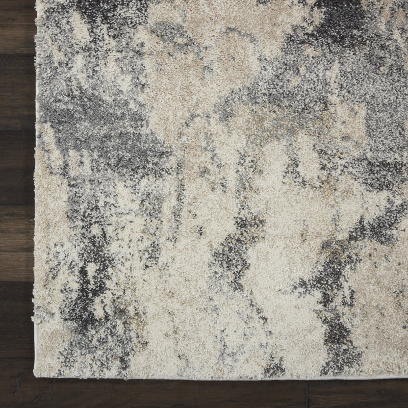 Tapis crème moderne, Tapis de couloir 2 pi 2 po x 7 pi 6 po