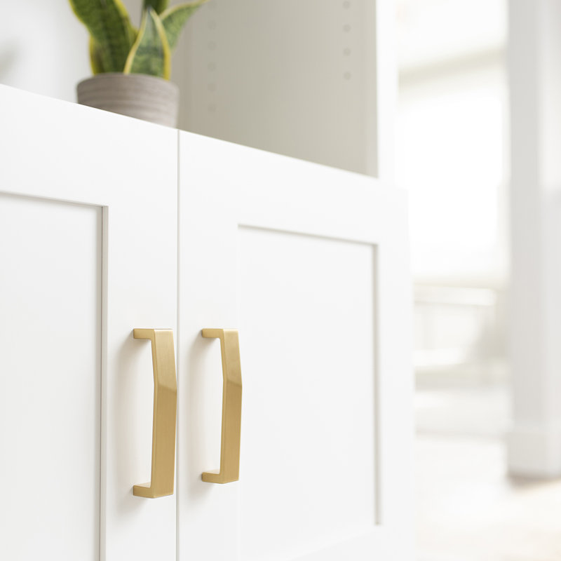 Veer Bar / Handle Pull, Brushed Golden Brass, 5 1/16"