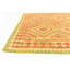 Tapis en laine orange/vert 4 pi 3 po x 5 pi 9 po one-of-kind à la main noué la new age Elland