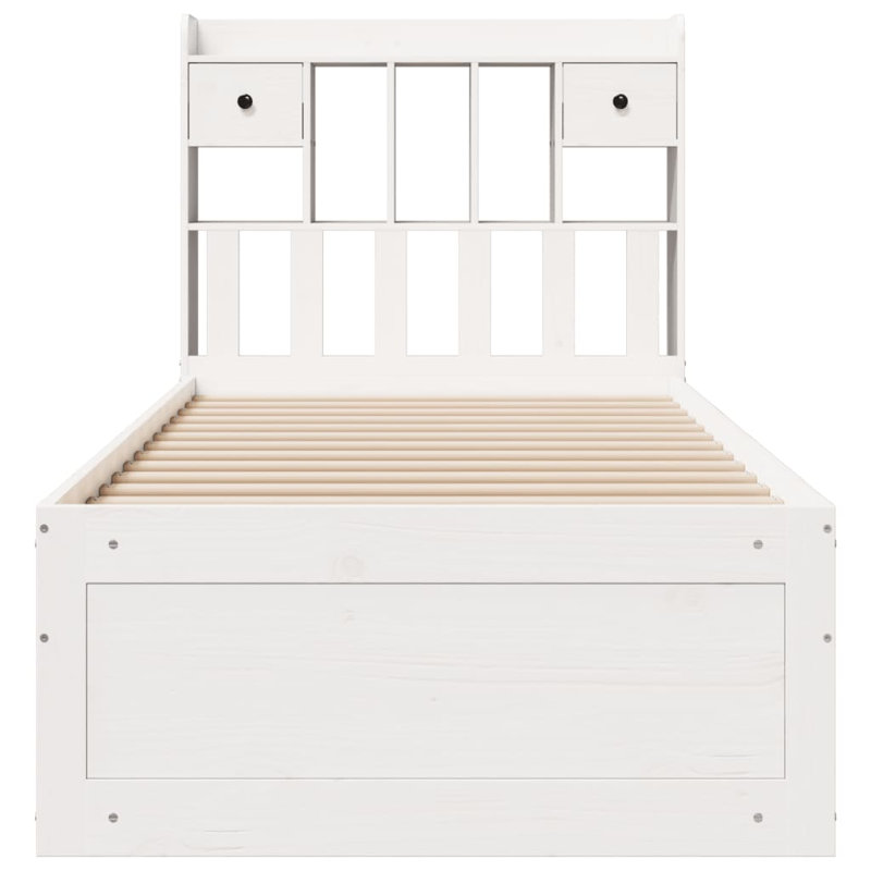 Aaryash Solid Wood Storage Bed, White, 110cm H x 216.5cm W x 96cm D