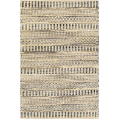 Tapis denim / crème tissé à la main Mulaney