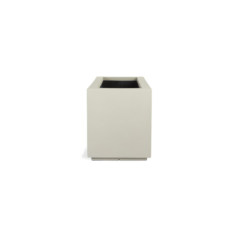 Milan Tall Polymer Box, 19" H x 43" W x 15" D, Greige