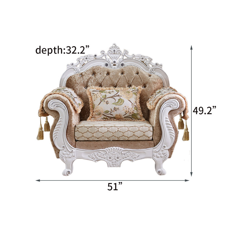 Fauteuil de 51 po de large Barteldina
