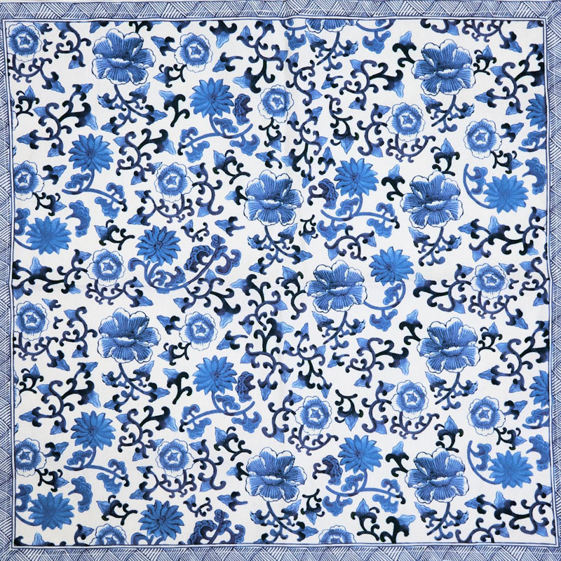 Cotton Blend Floral Square Napkin