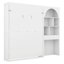 Lit escamotable avec armoire arquée, DEL intégrée, tiroir, cadre de lit mural pliable, plusieurs compartiments de présentation ouverts-133408617
