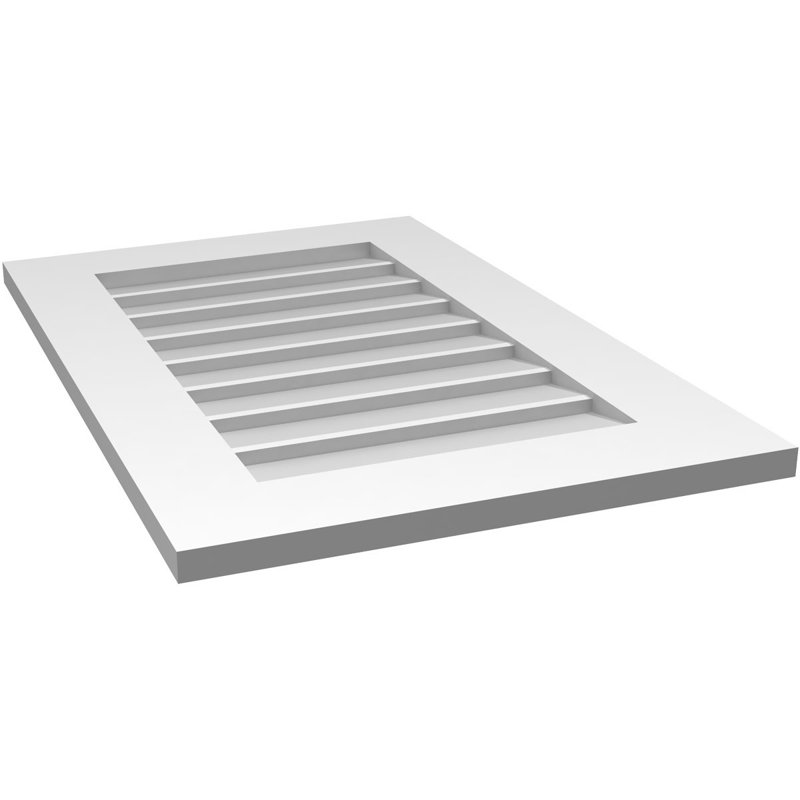 Vent à pignon rectangulaire en uréthane non-fonctionnel, H 30 po x l 20 po x P 1 po