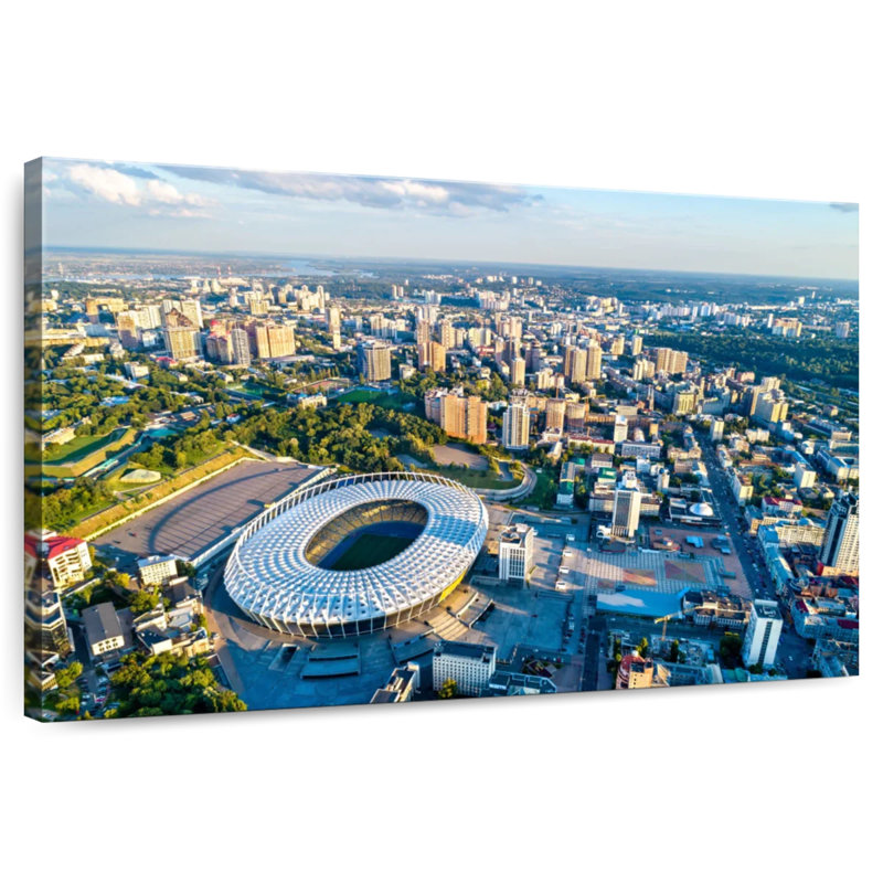 Olympic Stadium In Kiev, 24" H x 36" W