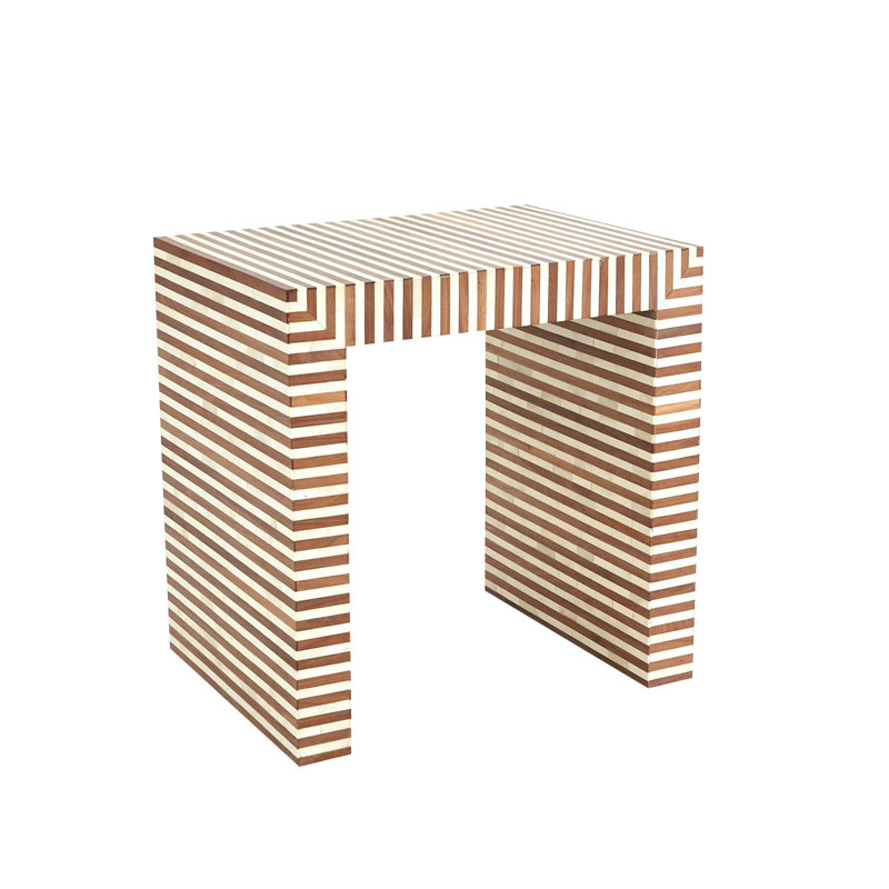 Table de bout gigogne Sienna - noyer / os