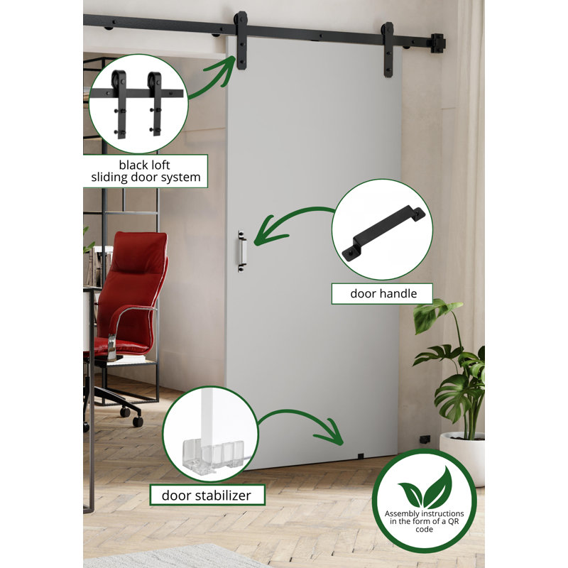 Door, 96cm x 205cm, White