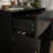 Commode 2 tiroirs 2 tiroirs avec finition noire