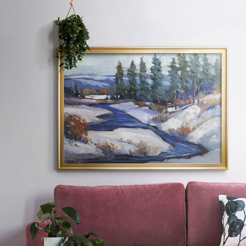 «First Snow I», reproduction sur toile, H 30 po x l 44 po x P 1,5 po, Or
