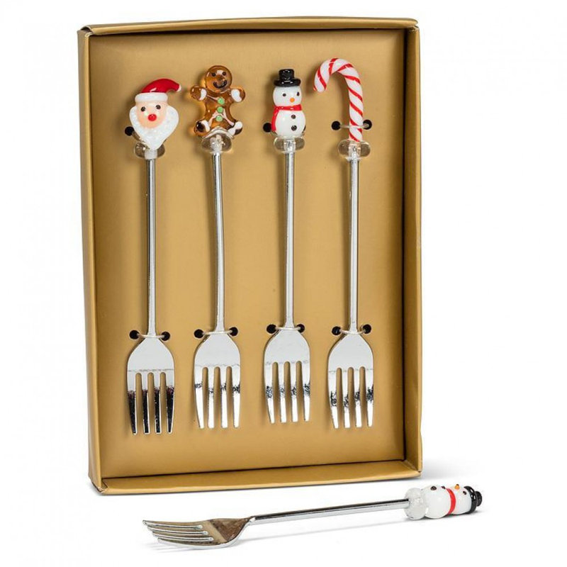 Ensemble de 4 fourchettes format cocktail