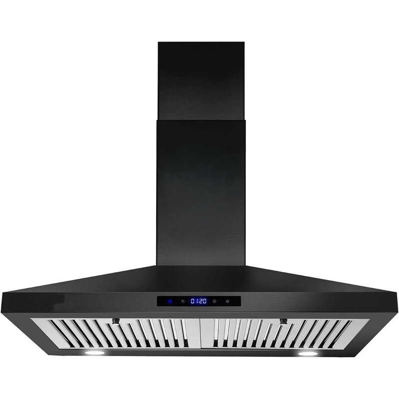 Hotte murale 30 pouces noire, Black