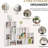 White Bookcase Set of 3, 15-Cube Simple Black Bookcase, Small Storage Cabinet with Open Shelves-87732057