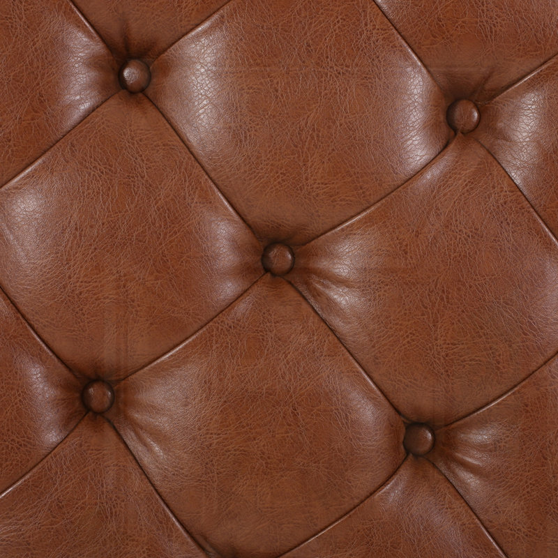 OTTOMAN ROND, Brun clair