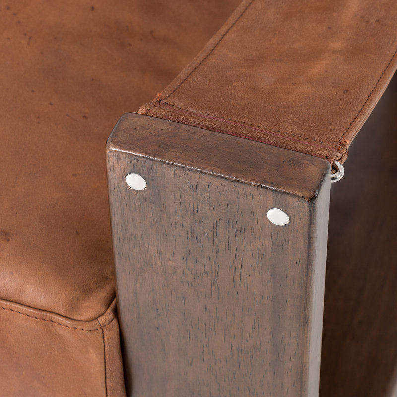 Cesar Armchair, Heirloom Sienna Genuine Leather