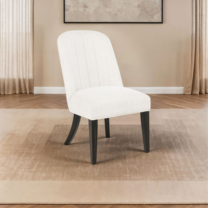 Ensemble de 2 chaises de salle à manger rembourrées en tissu