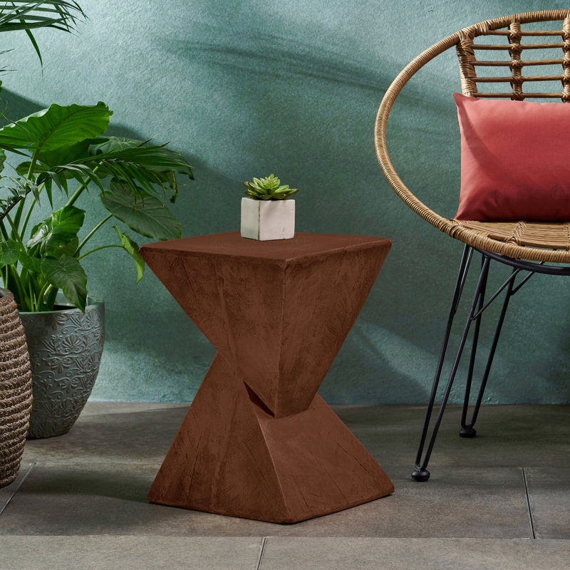Table d'appoint Mgo, Marron foncé