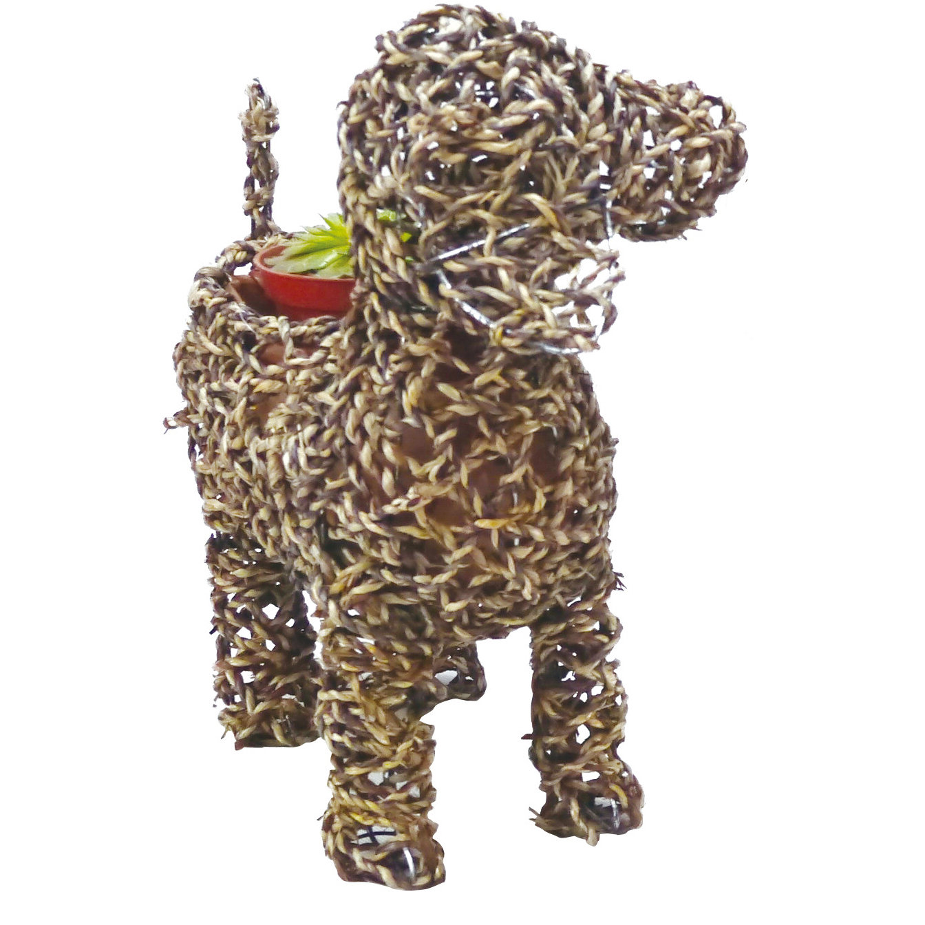Stackpole Wicker Statue Winston Porter Lyndonville Rattan Statue Planter | Wayfair
